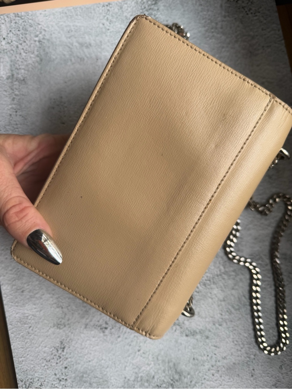 Saint Laurent Beige Monogram leather bag - Picture 8 of 16